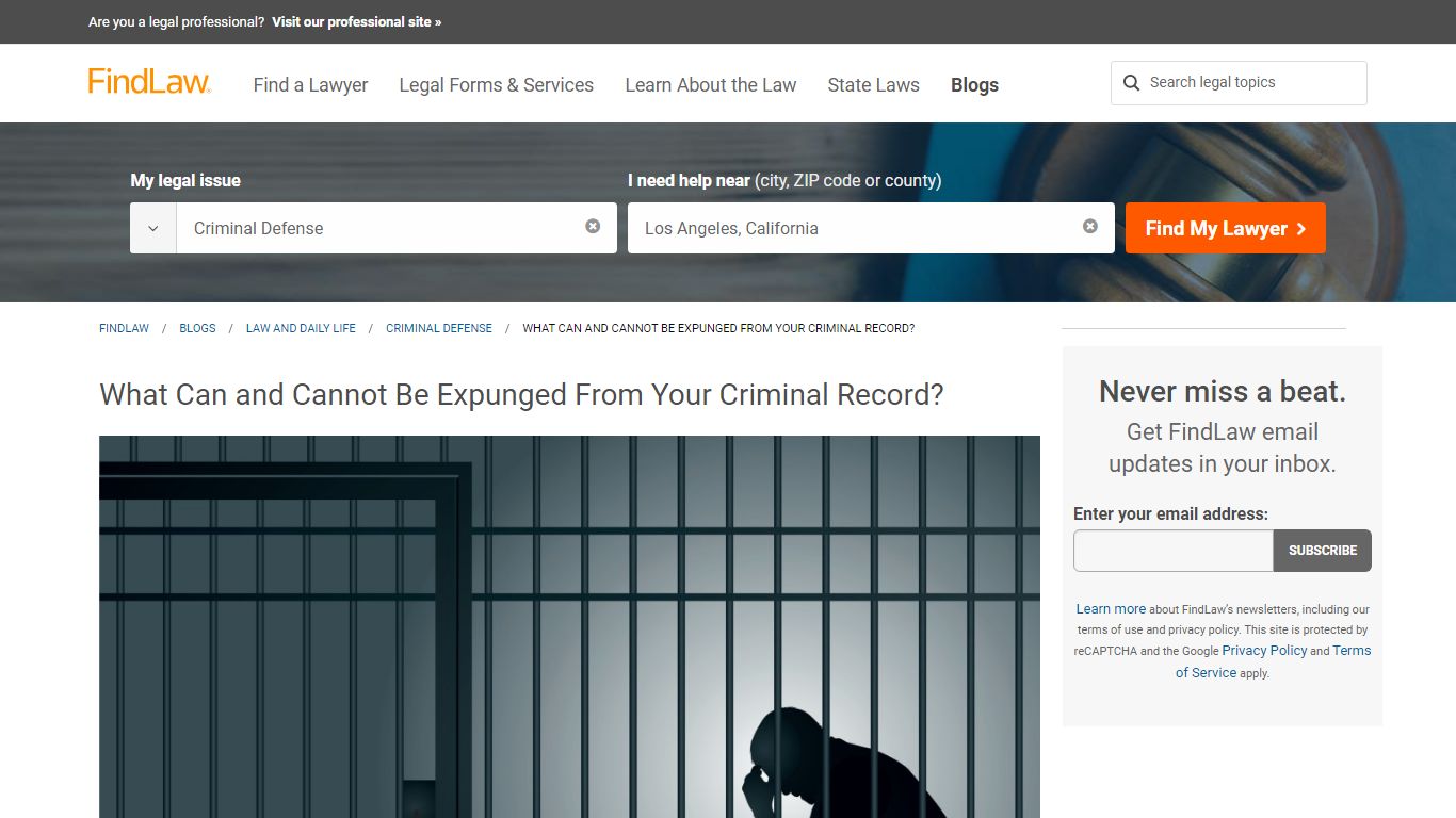 What Can and Cannot Be Expunged From Your Criminal Record?